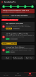 RaceSetupPro setup wizard results showing ranked setup adjustments